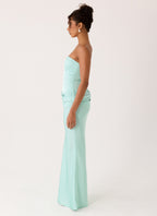 Adara Corset Maxi Dress - Aqua