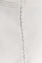 Adeline Short Sleeve Satin Top - White