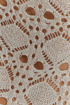 Aeline Strapless Crochet Knit Top - Ivory