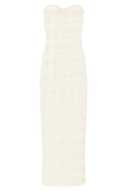 Aeline Strapless Crochet Knit Top - Ivory