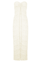 Aeline Strapless Crochet Knit Top - Ivory