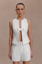 Aldea Cotton Sleeveless Top - White