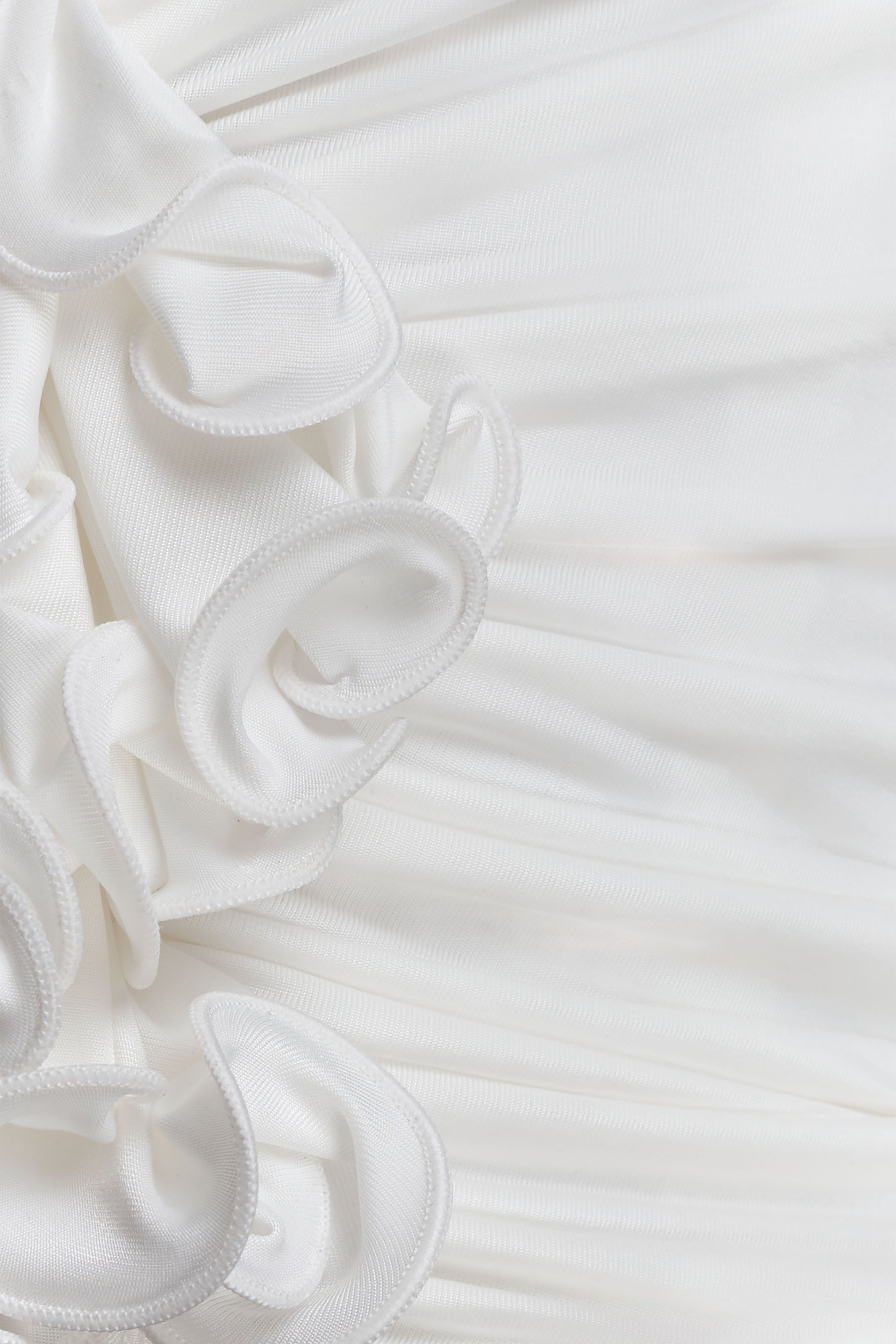 Alessandra Slinky Ruffle Top - Ivory