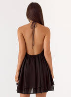 Alicelle Halter Mini Dress - Chocolate