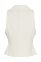 Alix Mixed Button Vest - Ivory