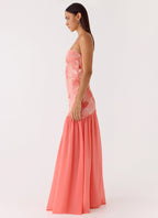 Allana Beaded Maxi Dress - Papaya
