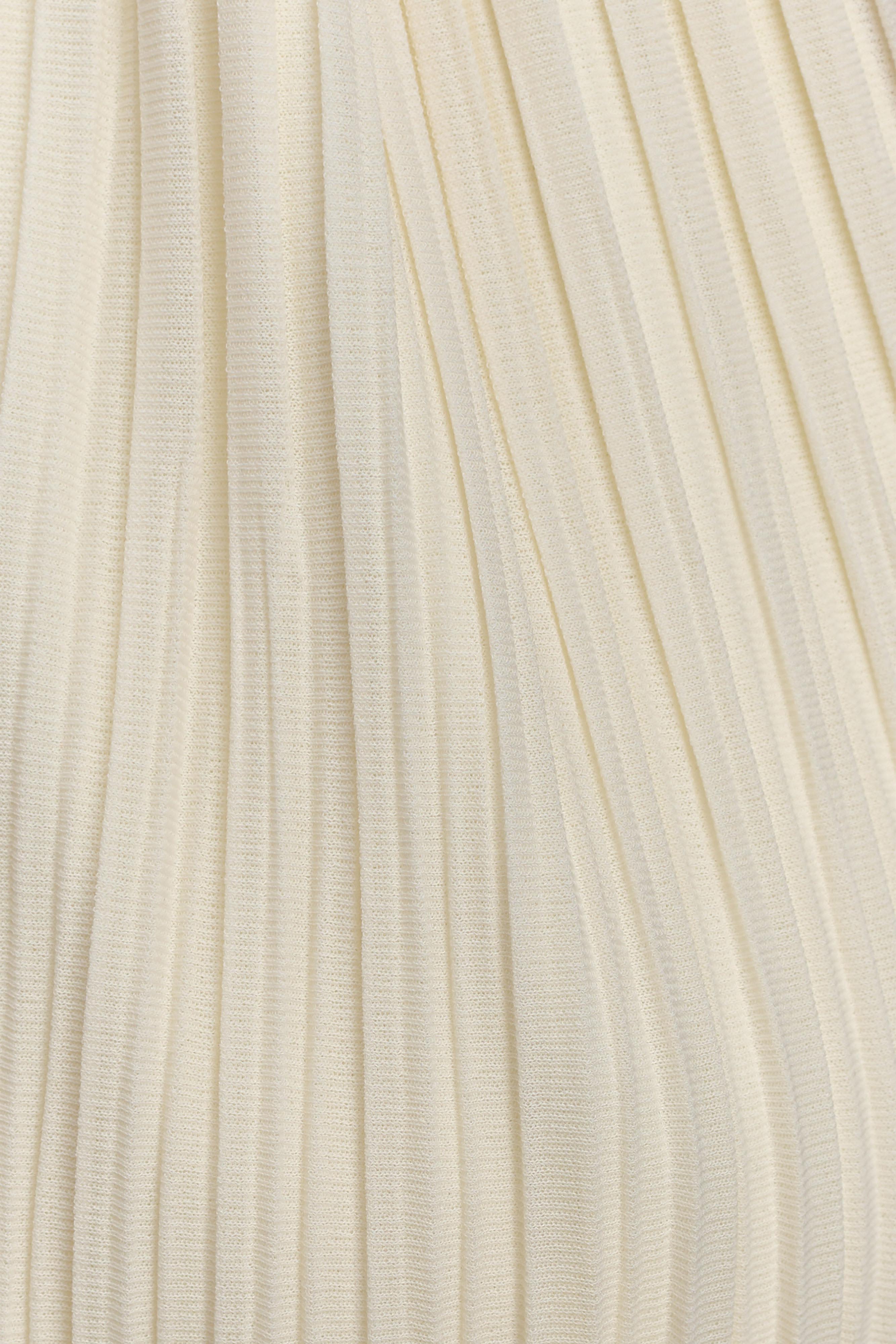 Amaris Sleeveless Plisse Halter Top - Lemon