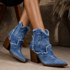 Aurela Denim Ankle Boots