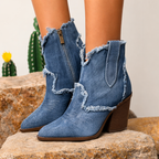 Aurela Denim Ankle Boots
