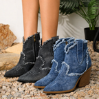 Aurela Denim Ankle Boots