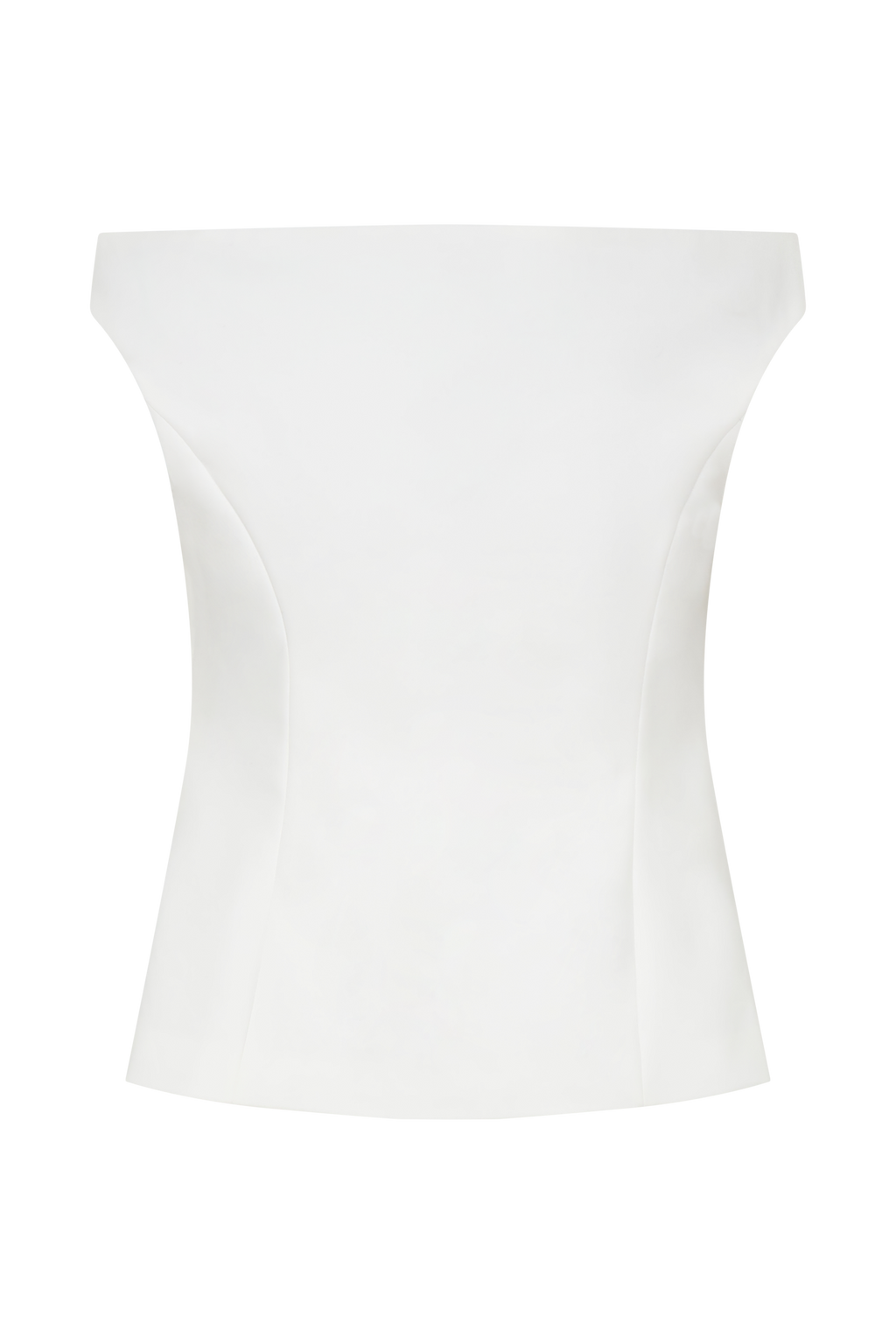 Billie Off Shoulder Sleeveless Button Top - White