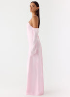 Breathe Me Long Sleeve Maxi Dress - Baby Pink