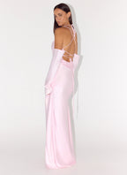 Breathe Me Long Sleeve Maxi Dress - Baby Pink