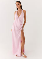 Chellie Wrap Maxi Dress - Pink