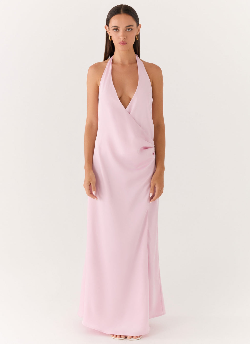 Chellie Wrap Maxi Dress - Pink