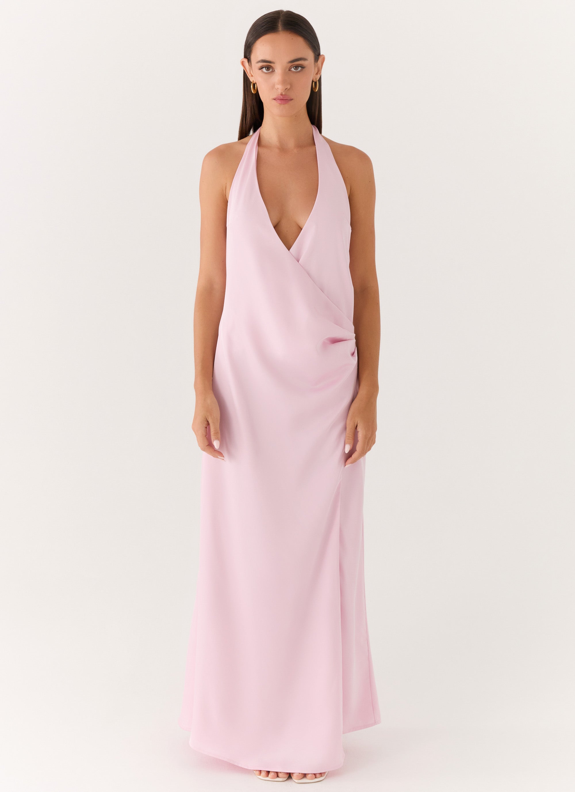 Chellie Wrap Maxi Dress - Pink