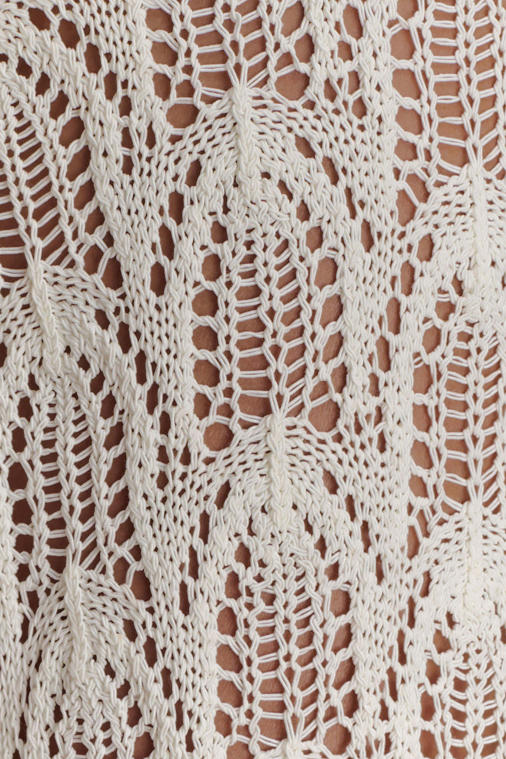 Corey Crochet Halter Neck Top - Ivory