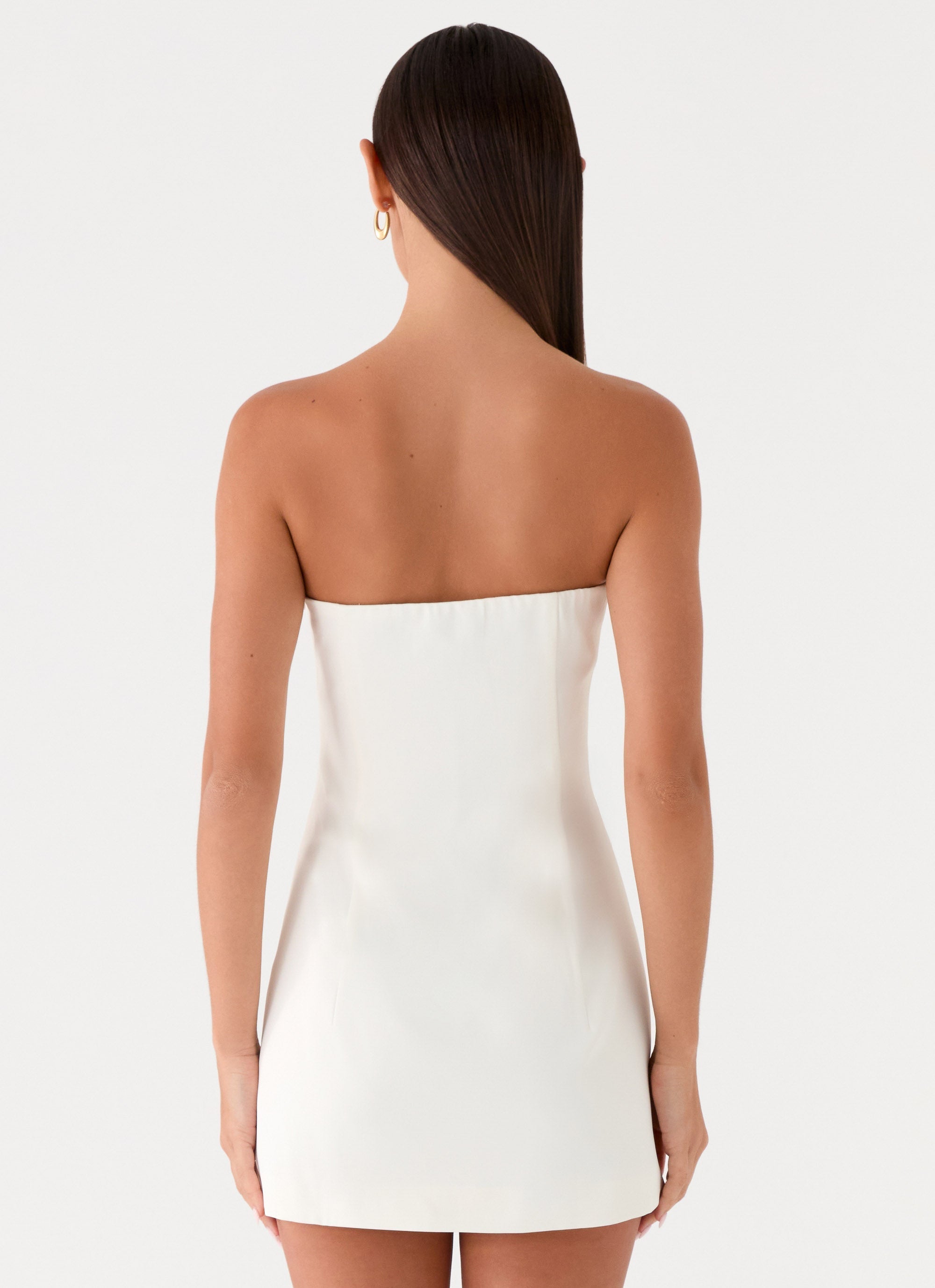 Della Strapless Mini Dress - White