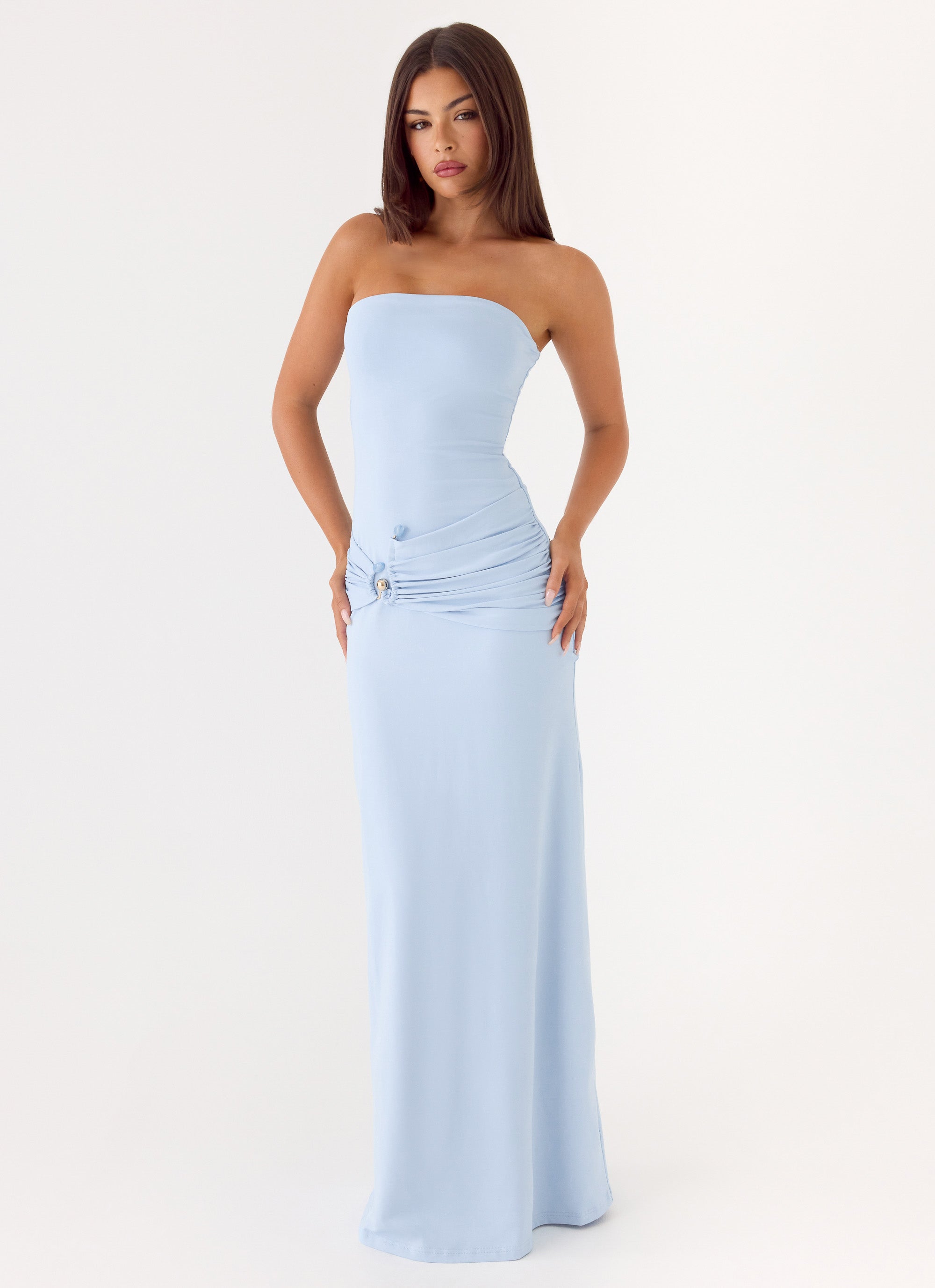 Dimmi Strapless Maxi Dress - Blue