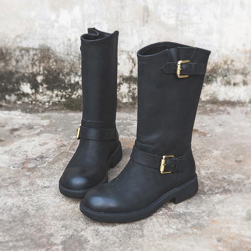 Elise Buckle Boots – Bold Style, Effortless Comfort