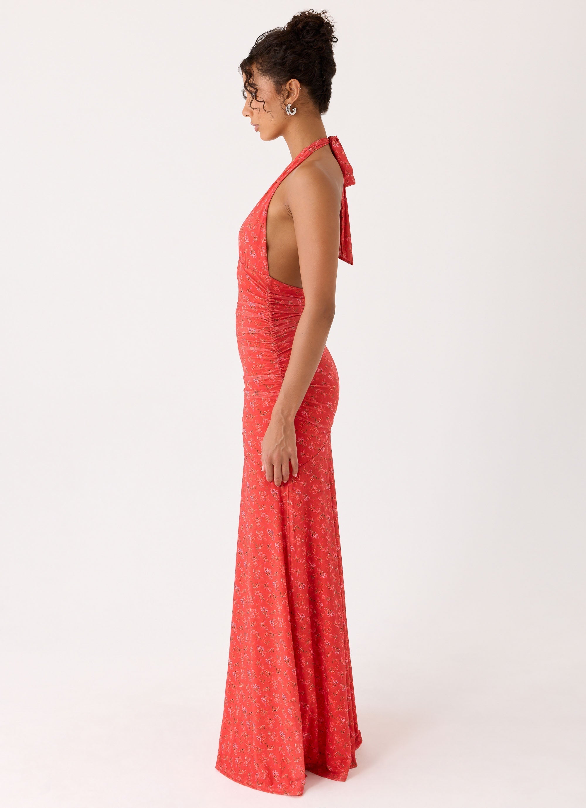 Esme Maxi Dress - Magenta Red Rose