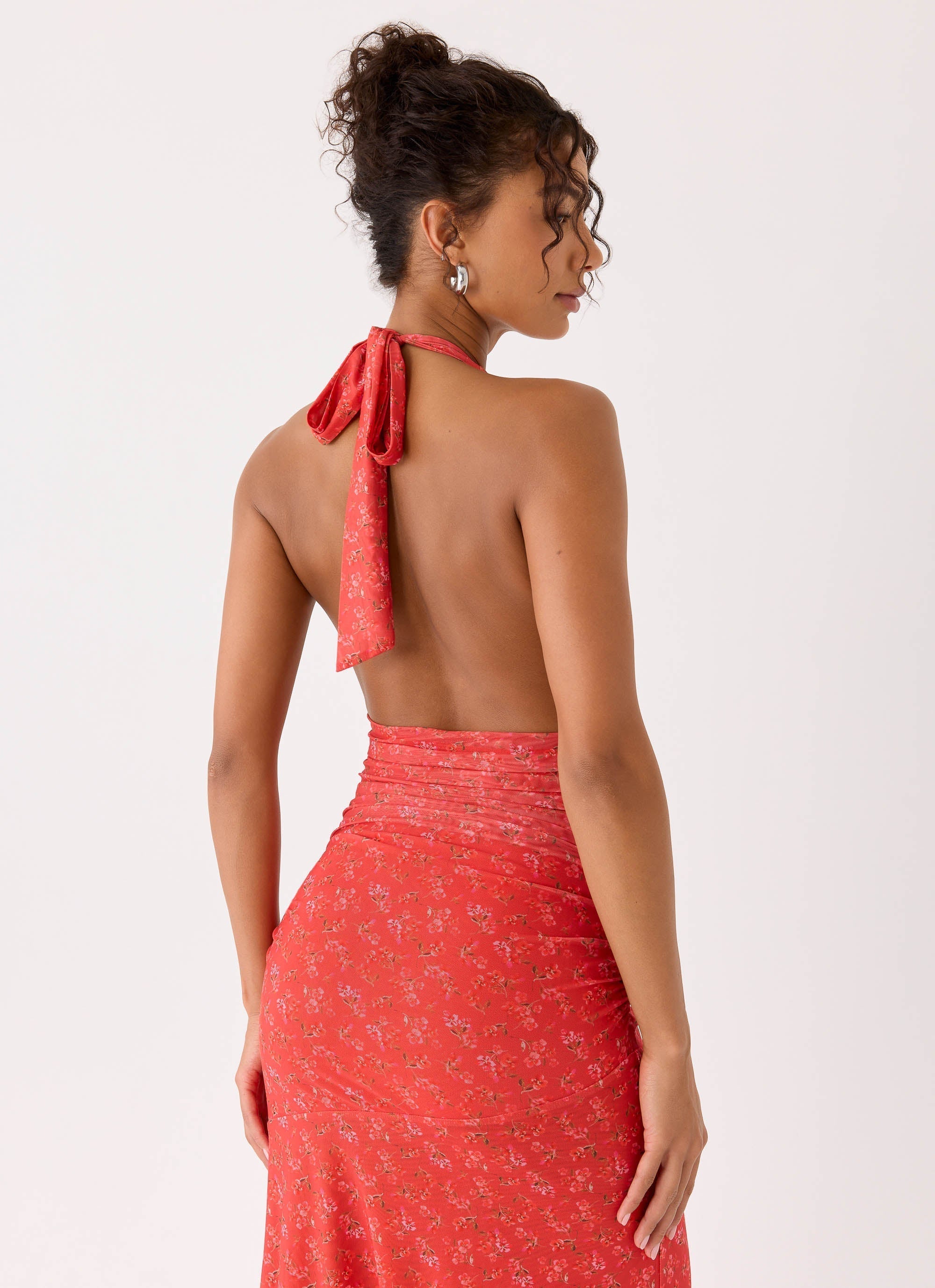 Esme Maxi Dress - Magenta Red Rose