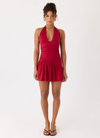 Esme Mini Dress - Red Magenta