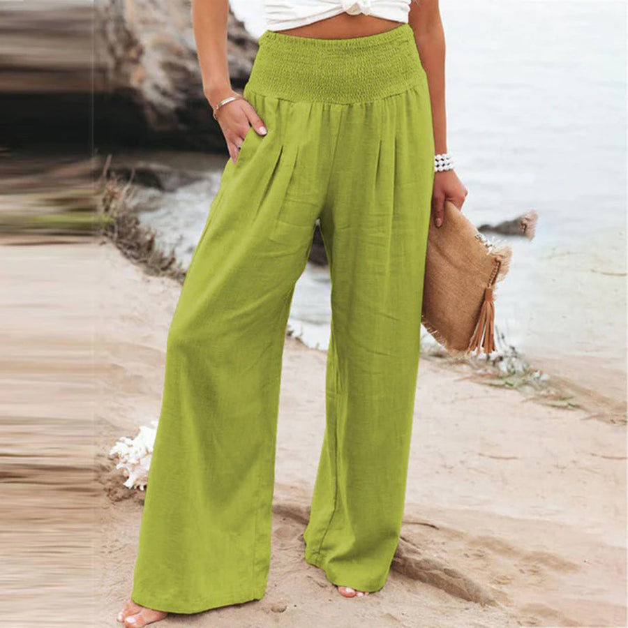 High-Waist Wide Leg Trousers with Airy Comfort