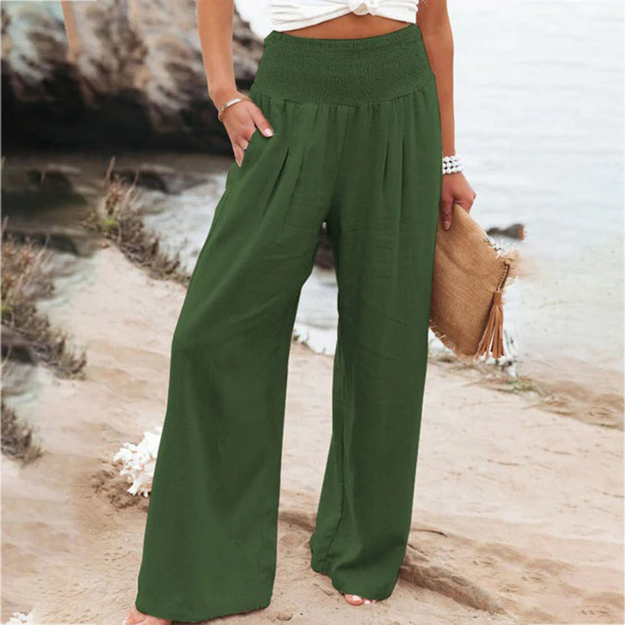 High-Waist Wide Leg Trousers with Airy Comfort