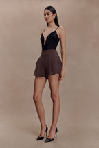 Jasper Plunge Lace Bodysuit - Black