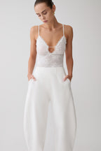 Jasper Plunge Lace Bodysuit - Ivory