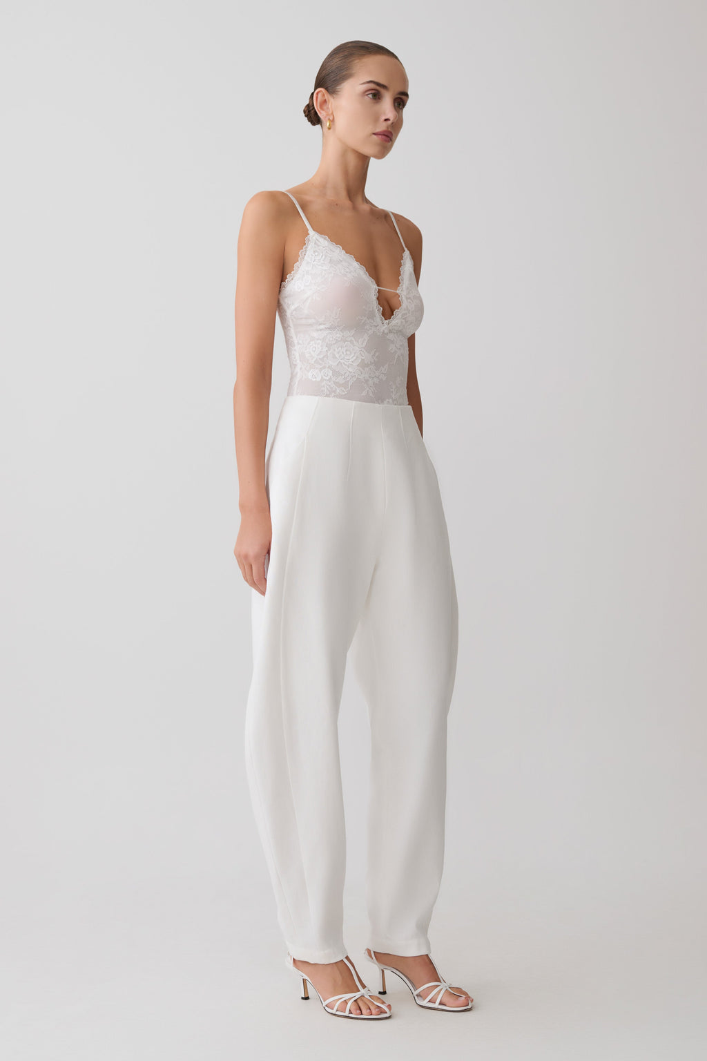 Jasper Plunge Lace Bodysuit - Ivory