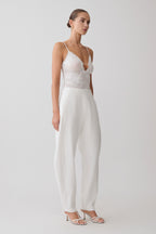 Jasper Plunge Lace Bodysuit - Ivory