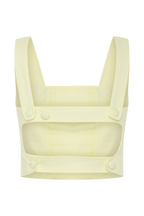 Josephine Crop Top With Open Back - Lemon