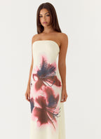 Lariettea Strapless Maxi Dress - Velvet Bloom