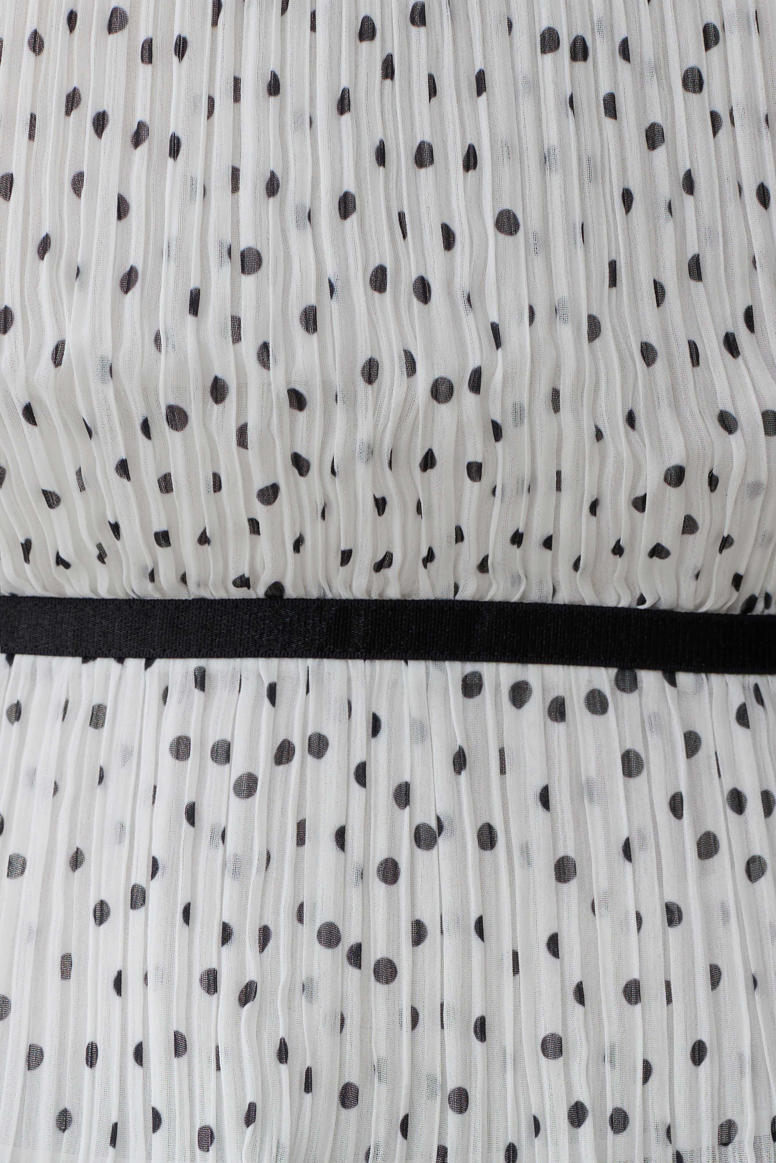 Lilou Pleated Sleeveless Top - Polka Dot