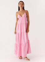 Lotty Linen Maxi Dress - Pink