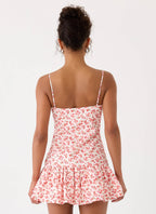 Loulette Mini Dress - Porcelain Rose