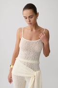 Mattais Boucle Knit Top - Ivory