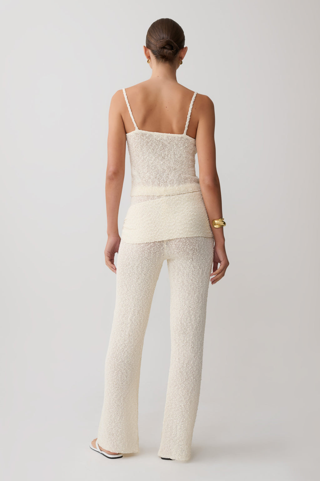 Mattais Boucle Knit Top - Ivory