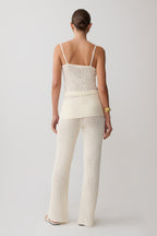 Mattais Boucle Knit Top - Ivory