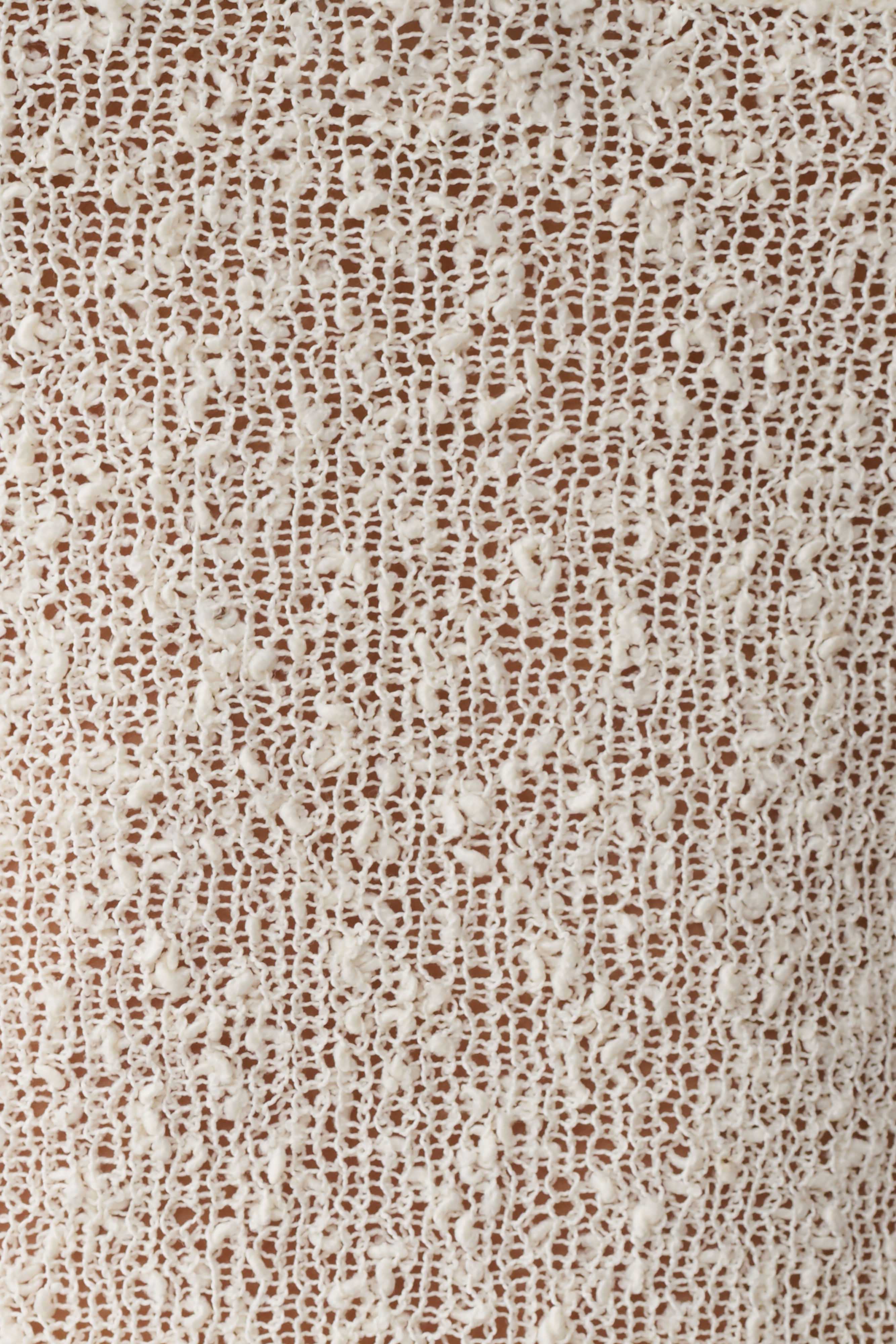 Mattais Boucle Knit Top - Ivory