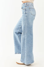 Medium Wide Leg Stretchy Jeans with Tummy Control Panel