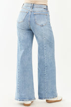 Medium Wide Leg Stretchy Jeans with Tummy Control Panel