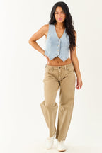 Mid Rise Barrel Jeans – Raw Hem Design with Roomy Fit