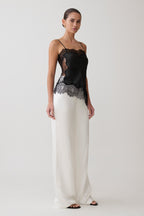 Miriam Satin & Lace Camisole - Black
