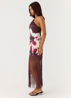 Niahvette Halter Midaxi Dress - Velvet Bloom