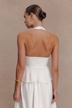 River Halter Neck Sleeveless Top - White