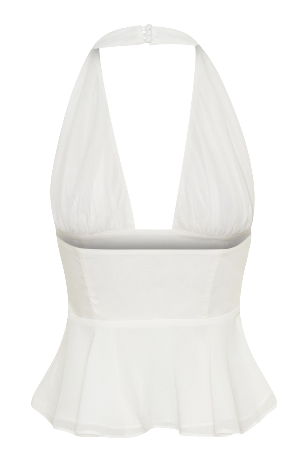 River Halter Neck Sleeveless Top - White