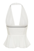 River Halter Neck Sleeveless Top - White